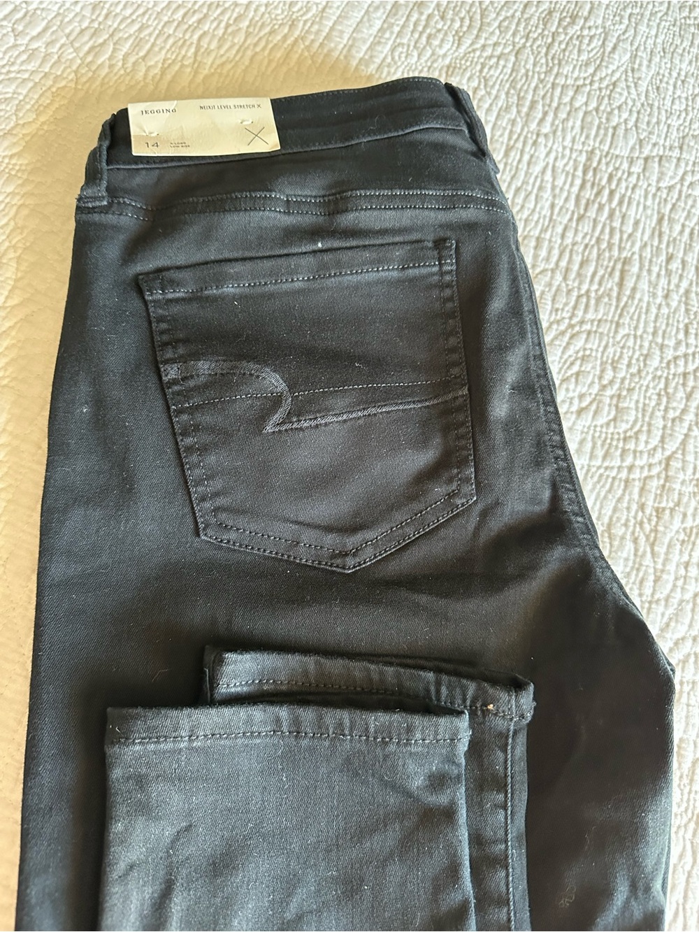 American Eagle Next Level Stretch Jegging – Black | Size 14 X-Long | NWT